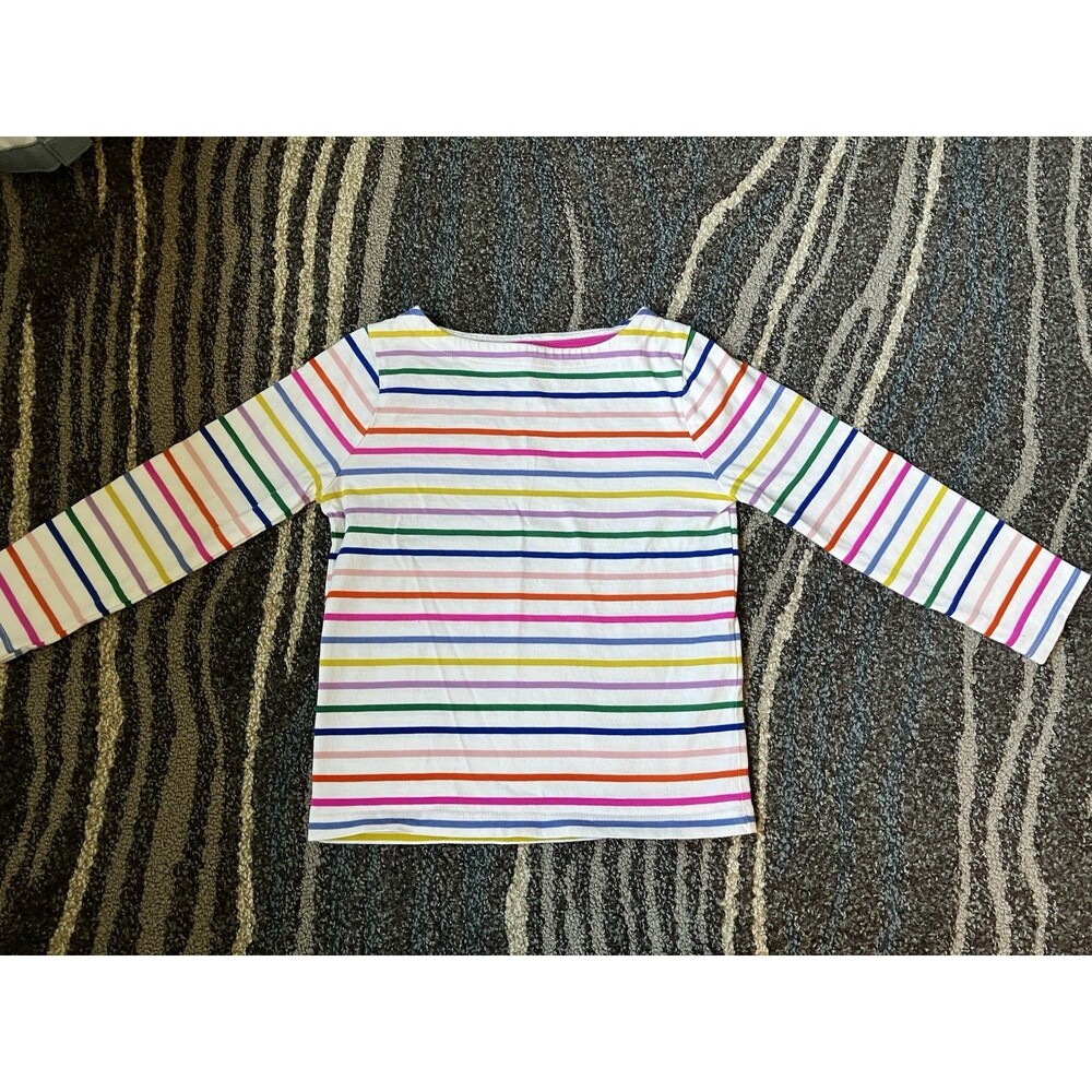 Boden T-Shirt Kids Excellent Rainbow Stripe SIZE 4-5Y